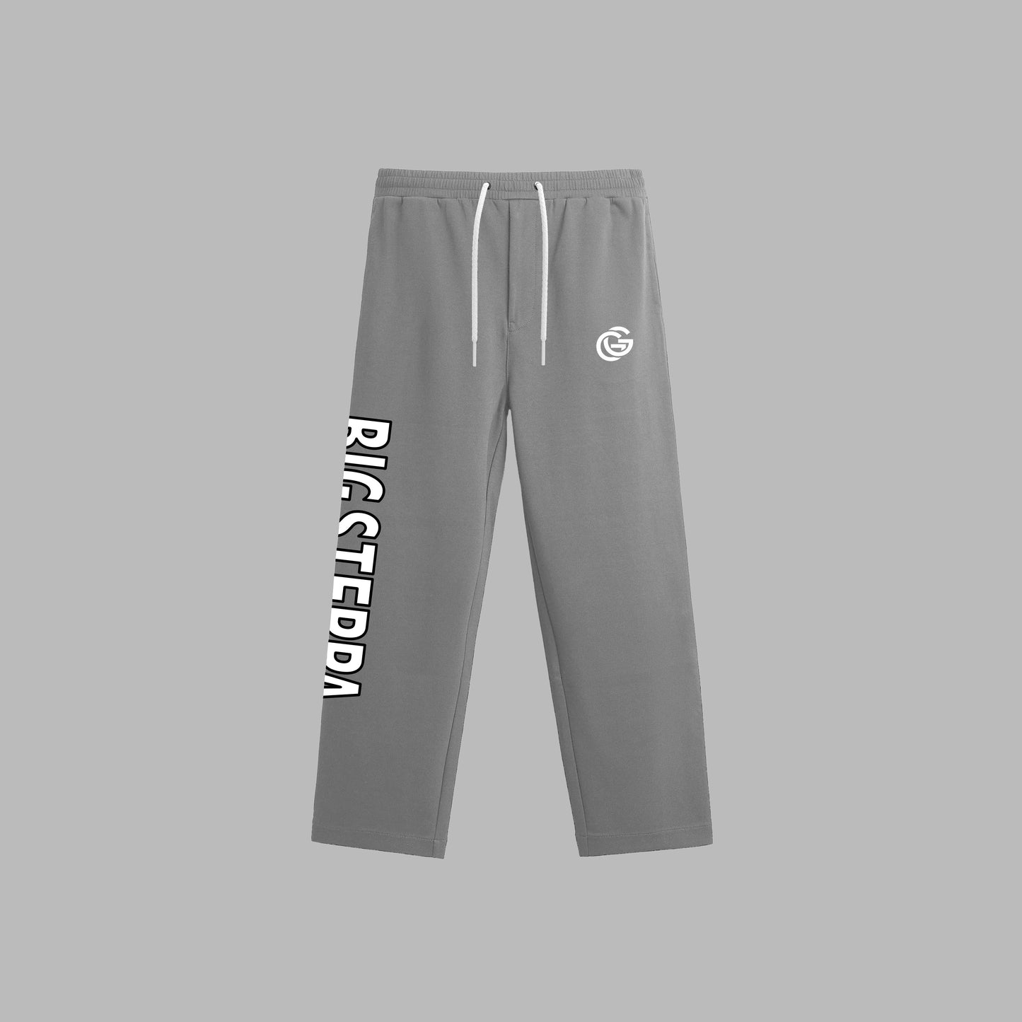 BIG STEPPA SWEATPANTS- GRAY W/ BLACK