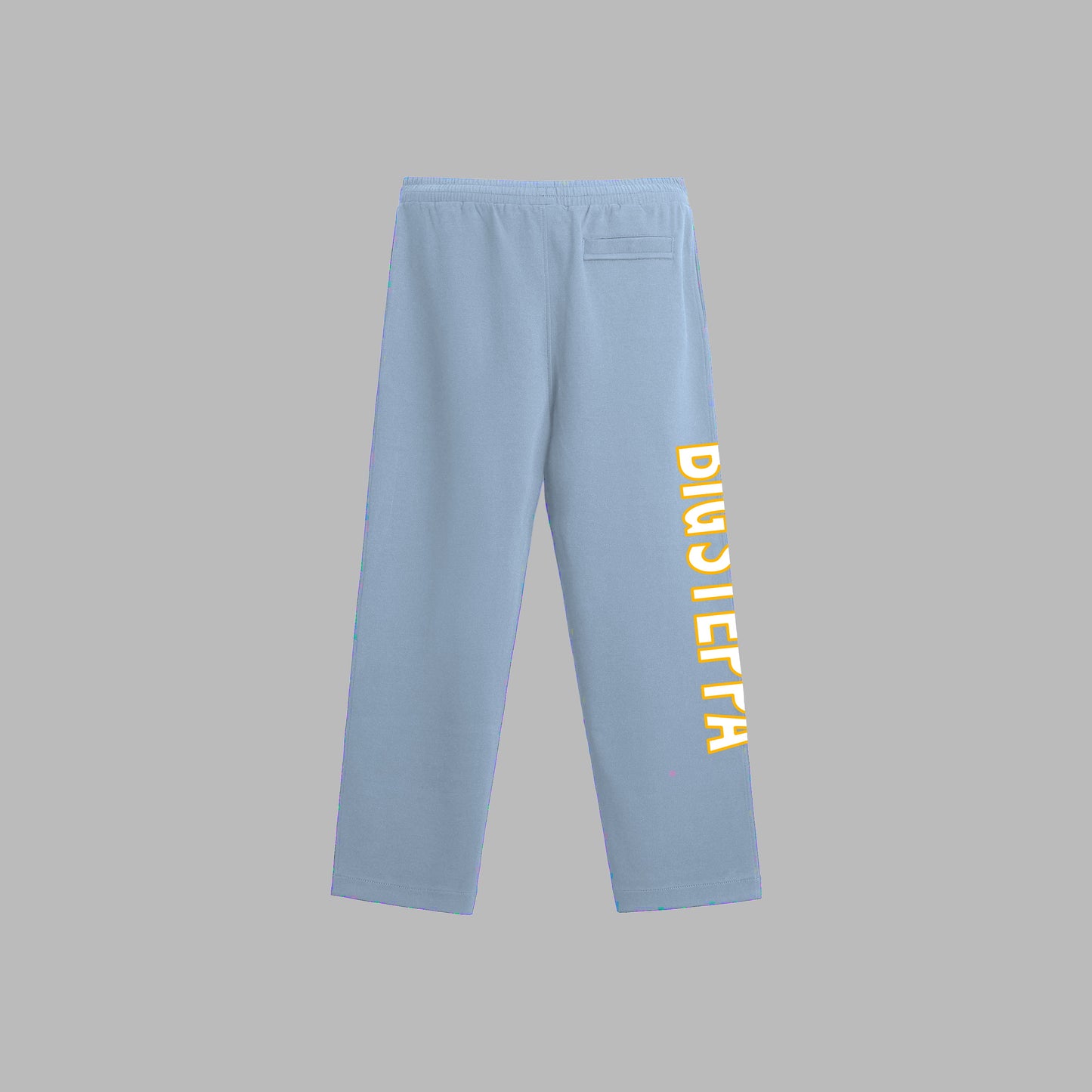 BIG STEPPA SWEATPANTS- BABY BLUE W/ GOLD