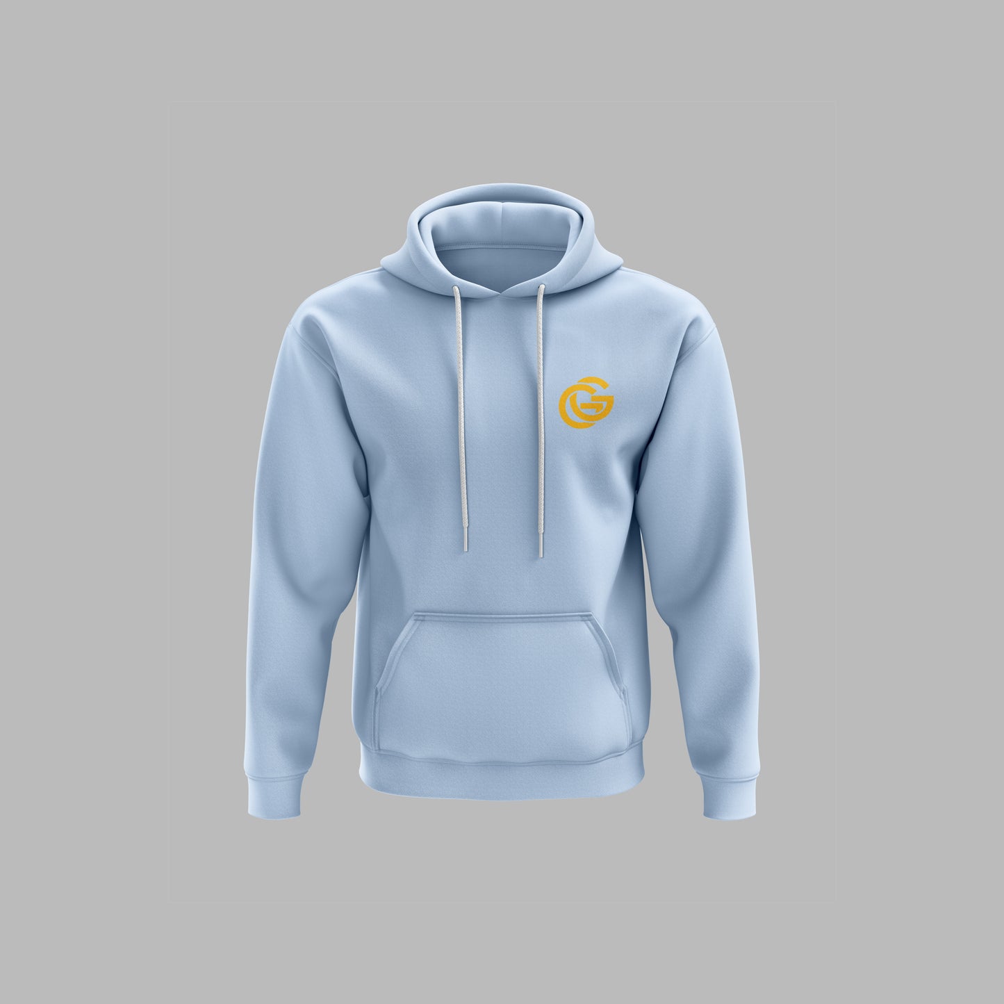 BIG STEPPA HOODIE - BABY BLUE W/ GOLD