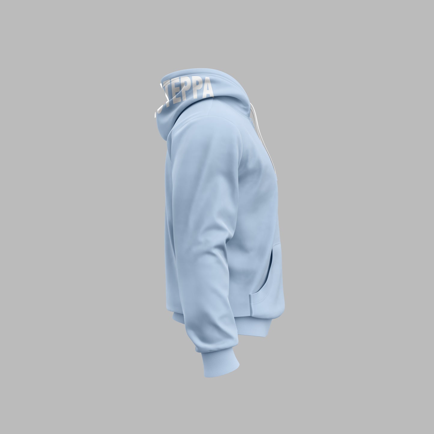 BIG STEPPA HOODIE - BABY BLUE W/ GOLD