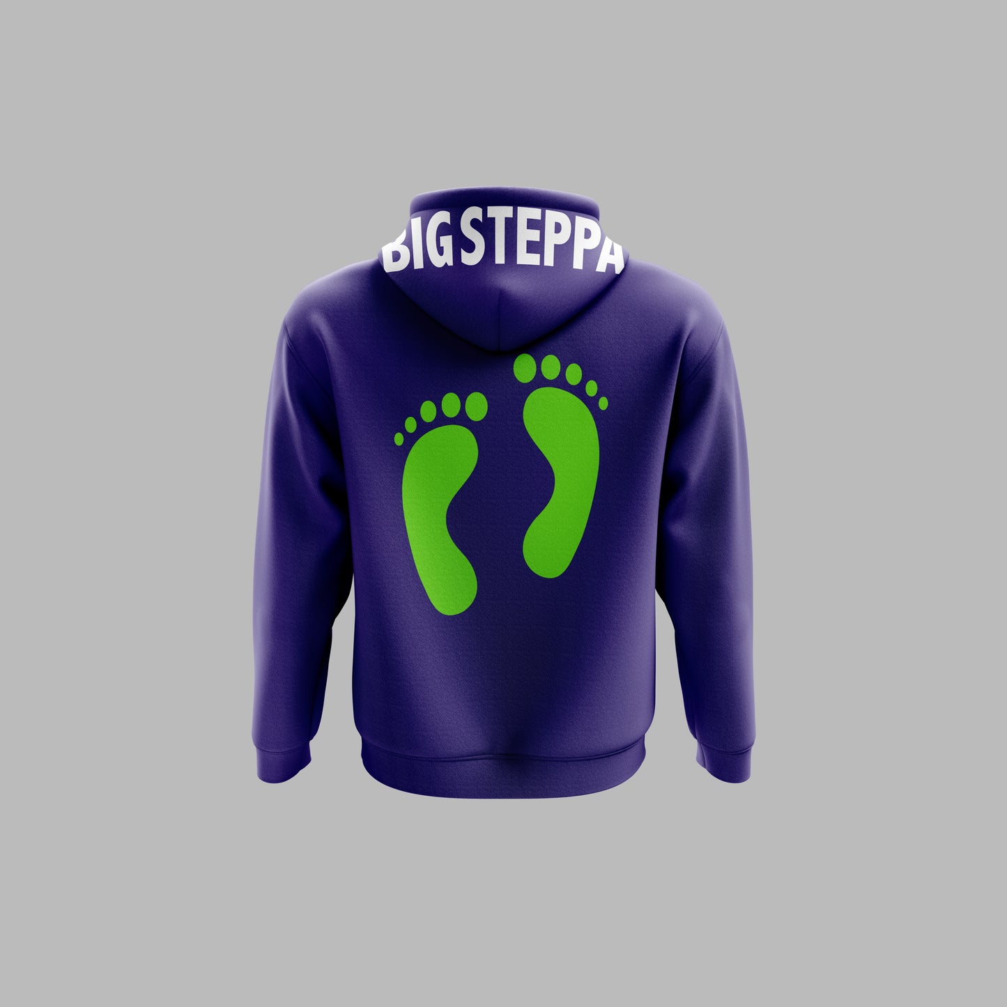 BIG STEPPA HOODIE - PURPLE W/ GREEN